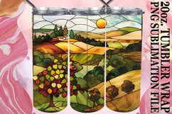 Elegant 3D Stained Glass Tumbler Design Product Image 1