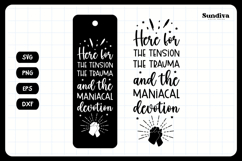 Dark Romance Bookmark Saying SVG | Here For The Tension Product Image 3