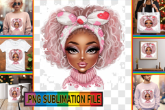Bright TOTE BAG Designs PNG, Afro Girl Product Image 1