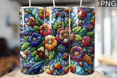 Embroidered Flowers Tumbler Wrap - High Quality 300 Dpi Product Image 1