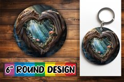 Scenic Tranquility: Heart Frame Design PNG Product Image 1