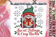 Vibrant Hearts 20oz tumbler wrap, Holiday Gnome Product Image 1