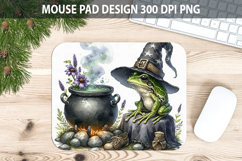 Watercolor Frog Cauldron Mouse Pad Sublimation - Animal PNG Product Image 1
