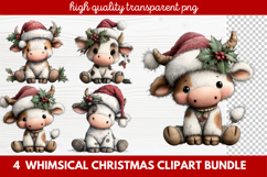 Whimsical Christmas Clipart | Cute Festive Holiday PNG Product Image 1