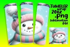 FASHIONABLE PNG for 20oz Tumbler , Snowman Product Image 1