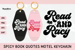 Spicy Book Lover Motel Keychain SVG - Read and Racy Product Image 1