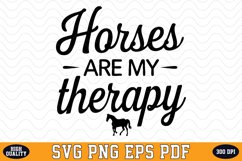 Horses are my Therapy SVG Design | SVG Cut files Product Image 1