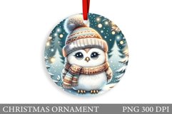Christmas Owl Christmas Ornament. Christmas Owl Sublimation Product Image 1