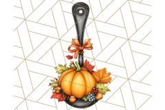 Fall Cottagecore Kitchen Clipart, Cozy Autumn Kitchen PNG Product Image 3