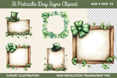 St Patricks Day Signs Clipart PNG Product Image 1