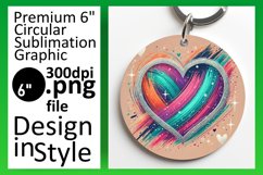 Elegant Circle Design for Sublimation , Heart Product Image 1