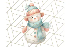 Coral and Aqua Christmas Clipart PNG, Pastel Holiday Art Product Image 3