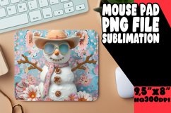 Christmas in July Snowman Mouse Pad - Winter Joyfulness Product Image 1
