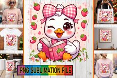 RADIANT Tote Bag Designs PNG, Cute Goose Product Image 1