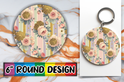 Radiant Round Designs for Kids, Gold Flower Product Image 1