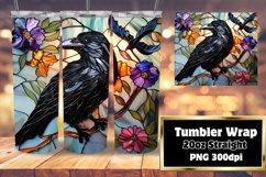 Tumbler Wrap with Vibrant Birds Stained Glass Design Product Image 1