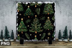 Christmas Tree Square Sublimation Slate Design Product Image 1