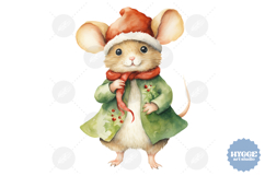 Christmas Mice PNG Sublimation Winter Mouse PNG Product Image 1