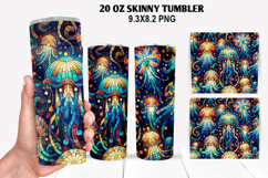 Skinny Tumbler 20oz Wrap Design, Summer Tumble PNG Design Product Image 1