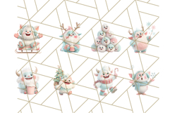 Kawaii Christmas Yeti PNG Clipart, Cute Bigfoot Holiday Art Product Image 7