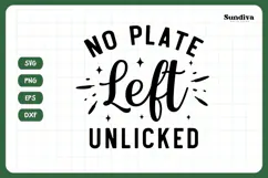 Christmas Dog Bandana Quotes SVG | No Plate Left Unlicked Product Image 3