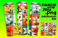 Vibrant Blossom Bonanza 20oz Tumbler Wraps - Sublime Designs Product Image 1