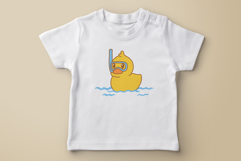 Blue Yellow Cute Duck Illustration Product Image 3