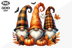Halloween Gnomes Sublimation - Clipart PNG Design Product Image 1