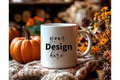 Thanksgiving 11oz white blank Coffee Mug Mockup Product Image 1