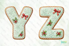 Mint Cookie Letters Clipart Product Image 1