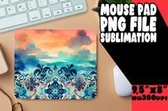 Unique Mouse Pad Design Ideas PNG, Watercolor Patter Product Image 1