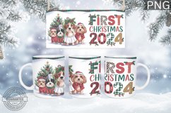 Christmas Mug Wrap Design - Christmas Dog Sublimation Product Image 4