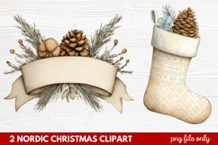 2 Nordic Christmas Clipart | Scandinavian Holiday PNG Product Image 1