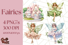 Pastel Fairy Clipart PNG, Cute Fantasy Fairy Digital Art Product Image 1