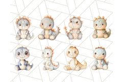 Cute Pastel Dinosaur Clipart PNG Bundle for Nursery Art Product Image 7