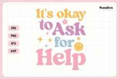 Mental Health Quotes SVG | It's Okay To Ask For Help Product Image 3
