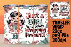 RICH 20oz Tumbler Template for Gifts , Just A Girl Product Image 1