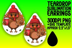 Dynamic Teardrop Earrings Template PNG , Christmas Product Image 1