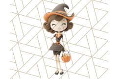 Retro Halloween Clipart Vintage PNG Graphics, 50s Holiday Product Image 3