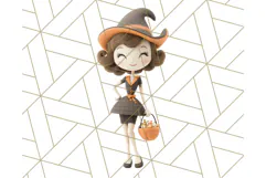 Retro Halloween Clipart Vintage PNG Graphics, 50s Holiday Product Image 3