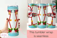 Christmas Photo tumbler wrap for sublimation, santa tumbler Product Image 3