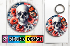 Enchanted Circle Keychain Magic, Skull USA Product Image 1
