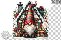 Christmas Gnome Sublimation - Clipart PNG Design Product Image 1