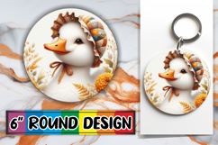 Timeless Round Keychains PNG, Goose Product Image 1