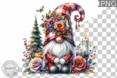 Christmas Gnome Sublimation - Clipart PNG Design Product Image 1
