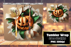 FLAWLESS 20oz Tumbler Graphic , 3D Pumpkin Product Image 1