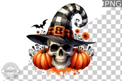 Halloween Skull Sublimation - Clipart PNG Design Product Image 1