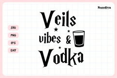 Wizard Bachelorette Party Saying SVG | Veils Vibes Vodka Product Image 3