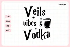 Wizard Bachelorette Party Saying SVG | Veils Vibes Vodka Product Image 3