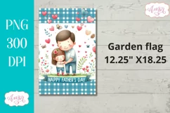 Happy father's day garden flag sublimation PNG Product Image 2